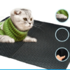 Whiskhora CleanMat cat litter mat with double-layer honeycomb design
